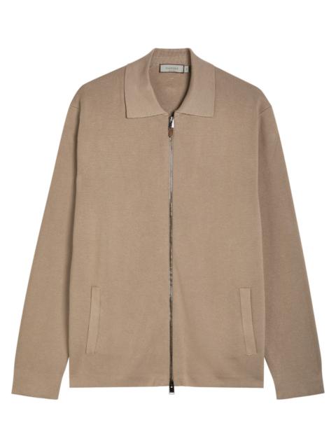 Canali Canali Zip up Modal and Cotton-blend Cardigan