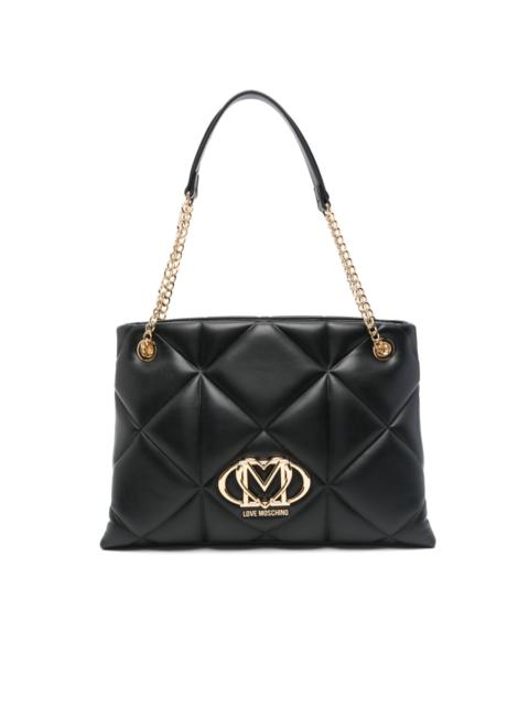 Moschino logo-plaque shoulder bag