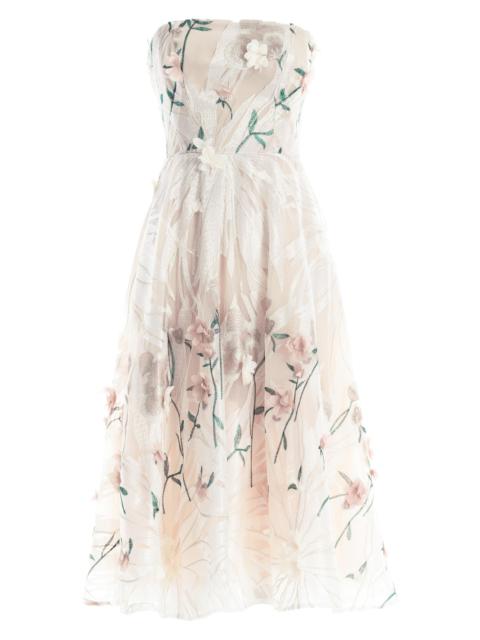 Dress The Population Women's Kailyn Embroidered Fit & Flare Gown - Blush Multi