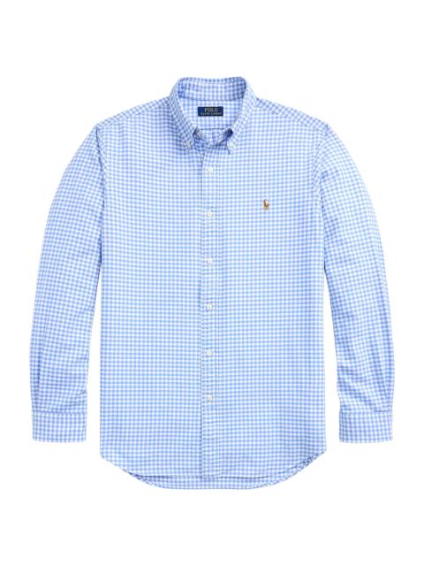 Polo Ralph Lauren Men's Logo-Embroidered Gingham Cotton Oxford Shirt - Light Blue White
