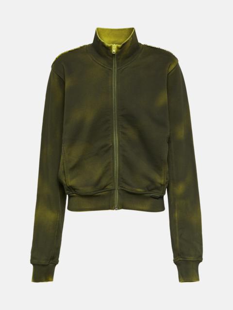 Acne Studios Zipped cotton fleece sweatshirt