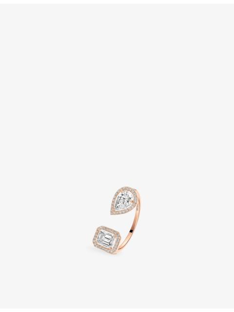 MESSIKA My Twin Large 18ct Gold And 1ct Diamond Ring