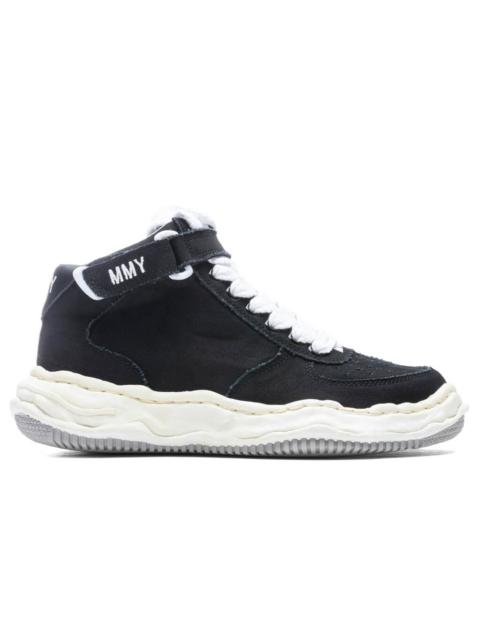 Maison MIHARAYASUHIRO MAISON MIHARA YASUHIRO WAYNE HIGH OG SOLE WASHED CANVAS SNEAKER - BLACK