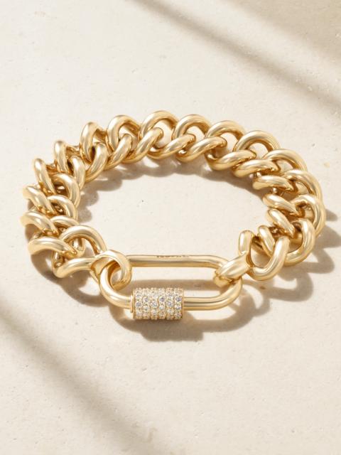 MARLA AARON Mega Curb 14-karat Gold Diamond Bracelet