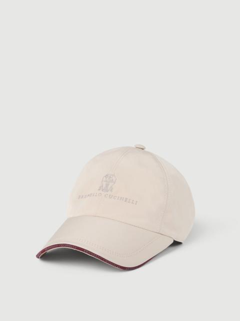 Brunello Cucinelli Water-resistant microfiber baseball cap with embroidered logo