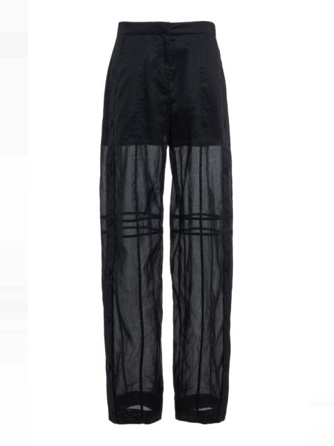 Jil Sander Relaxed Cotton Pants black