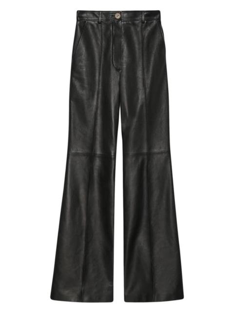 GUCCI Plongé leather flare pant