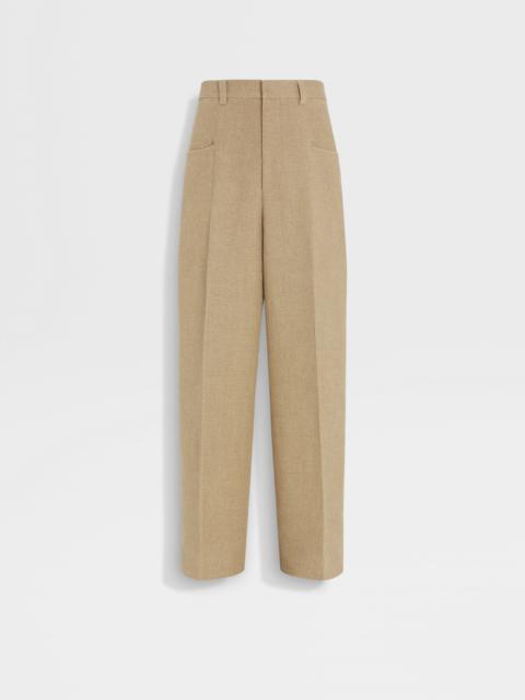 ZEGNA BEIGE MÉLANGE LINEN PANTS