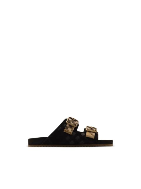 Burberry Check suede Urchin sandals