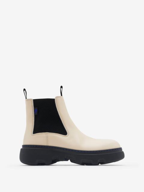 Burberry Leather Creeper Low Chelsea Boots