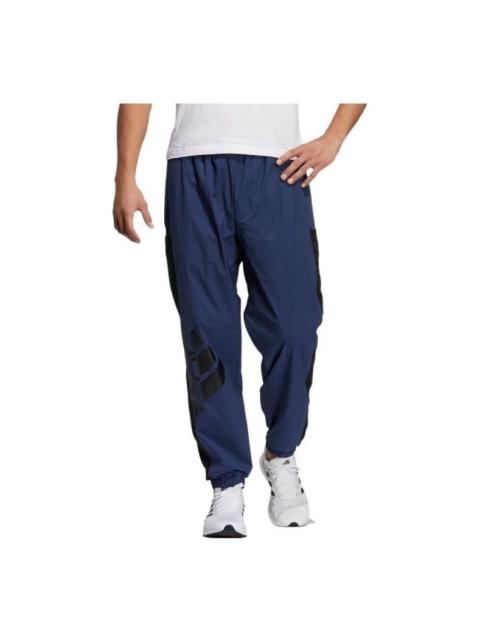 Men's adidas Splicing Alphabet Logo Bundle Feet Sports Pants/Trousers/Joggers Blue GN0783