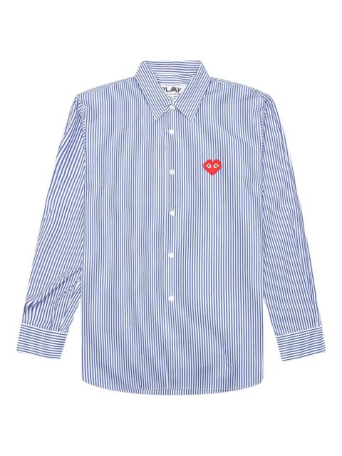 Comme des Garçons PLAY broad-striped heart-embroidered shirt