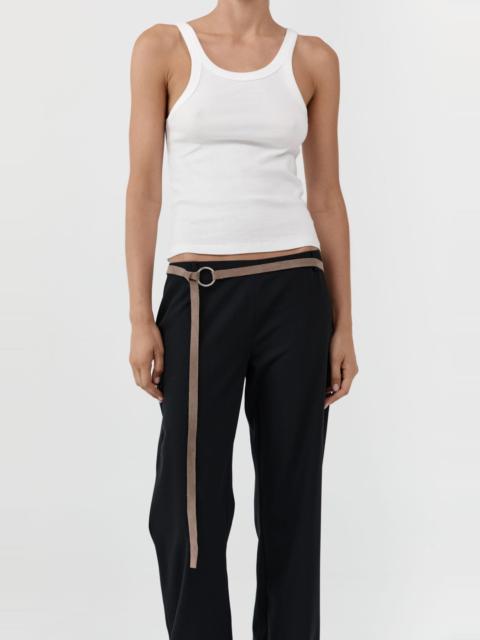 ST. AGNI Suede Tie Belt - Almond