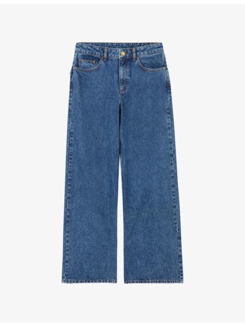 Claudie Pierlot Wide-Leg Straight-Fit Denim Jeans