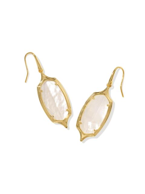 KENDRA SCOTT Dani Stepped Frame Gold Drop Earrings