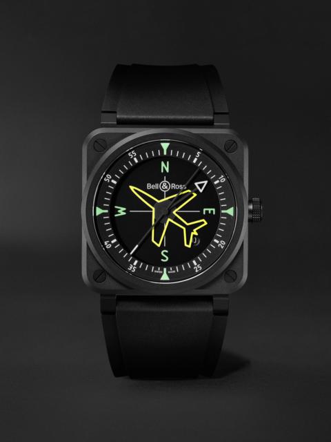 Bell & Ross BR 03 Gyrocompass Limited Edition Automatic Ceramic Watch, Ref. BR03A-CPS-CE/SRB Black
