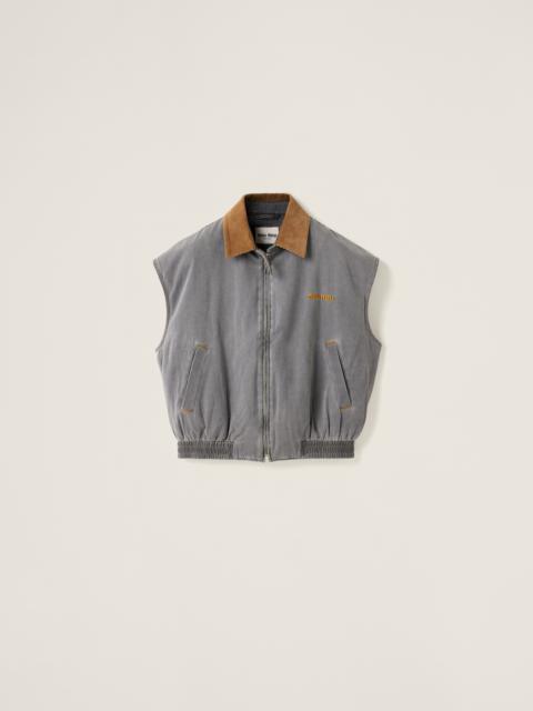 Miu Miu Chambray blouson vest