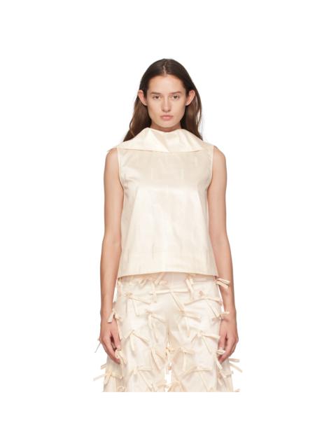 SUPER YAYA Off-White Tatiana Bateau Tank Top