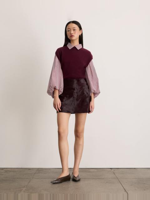 TANYA TAYLOR ARI CALF HAIR SKIRT