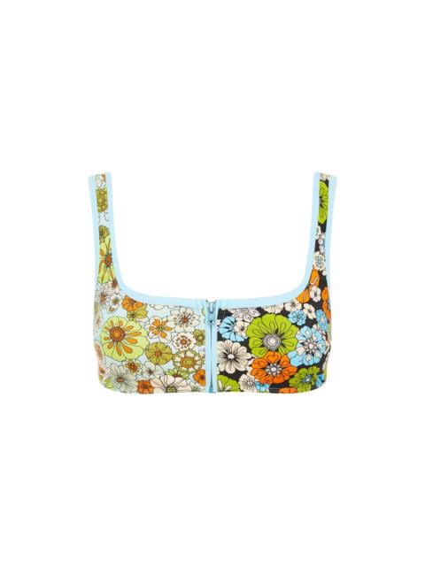 ALÉMAIS Orange Blossom Zip Scoop Top