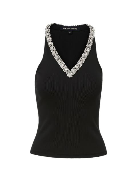 VERONICA BEARD Ayres neck-embellished V-neck top