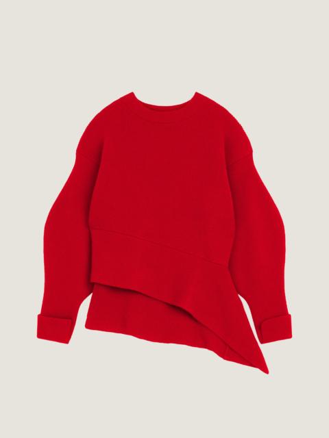 Givenchy ASYMMETRIC SWEATER IN WOOL AND CASHMERE