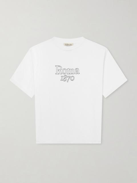 REMI RELIEF Roma 1870 Embroidered Cotton-Jersey T-Shirt