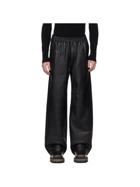 Diesel Black P-Ochs Leather Pants