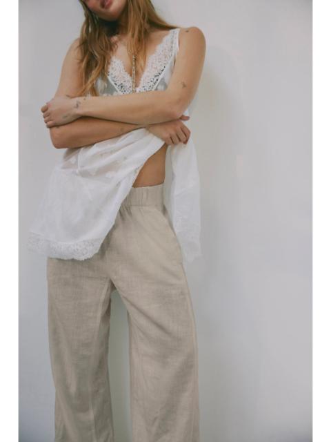 FREE PEOPLE Day's End Linen Pull-On Pants