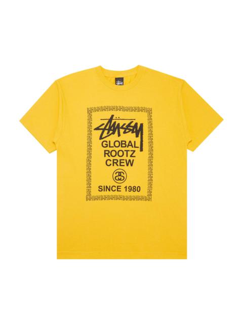 Stussy Global Rootz Crew Since 1980 Tee 'Mustard'