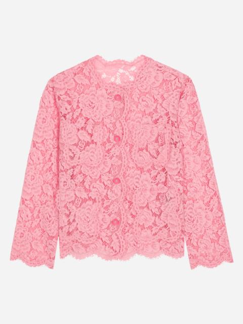 Dolce & Gabbana Single-breasted lace jacket