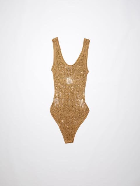Acne Studios Knitted body suit - Caramel brown