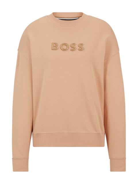 BOSS COTTON-TERRY SWEATSHIRT WITH LOGO DETAIL