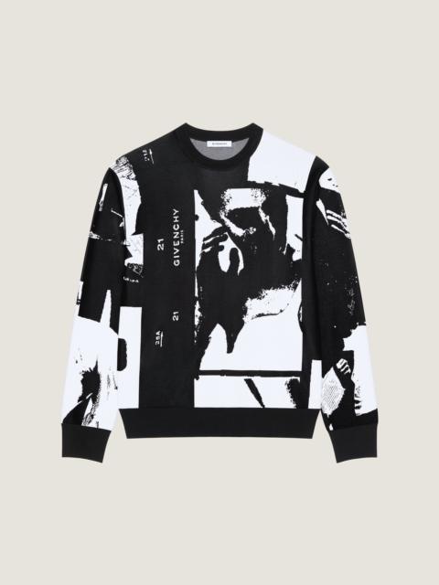 Givenchy SWEATER IN KNIT WITH PHOTOGRAPHIC NEGATIVE JACQUARD