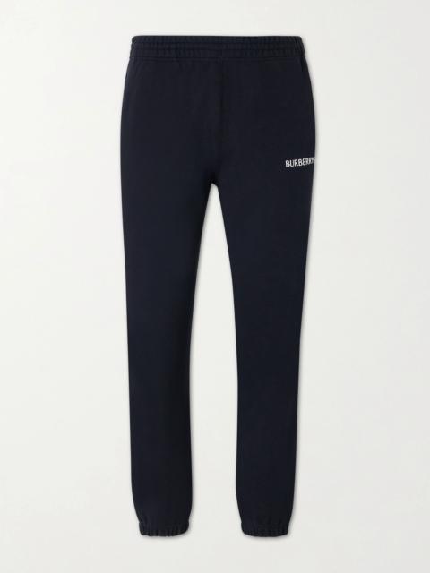 Burberry Tapered Logo-Print Cotton-Jersey Sweatpants
