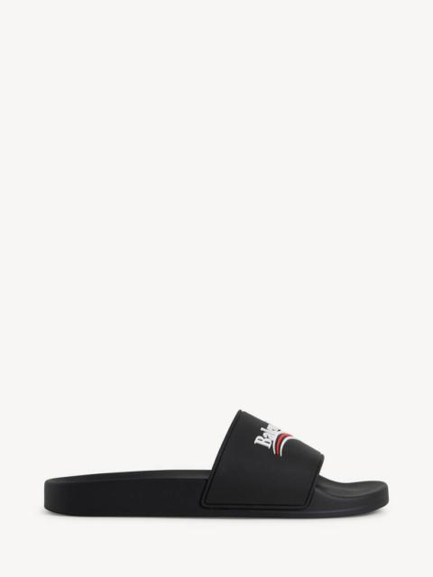 BALENCIAGA Men's Pool Slide Sandal in Black