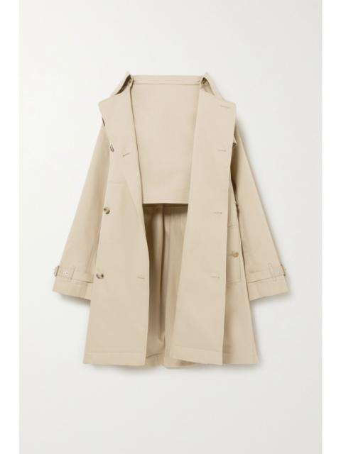 Burberry Convertible cotton-gabardine skirt Beige