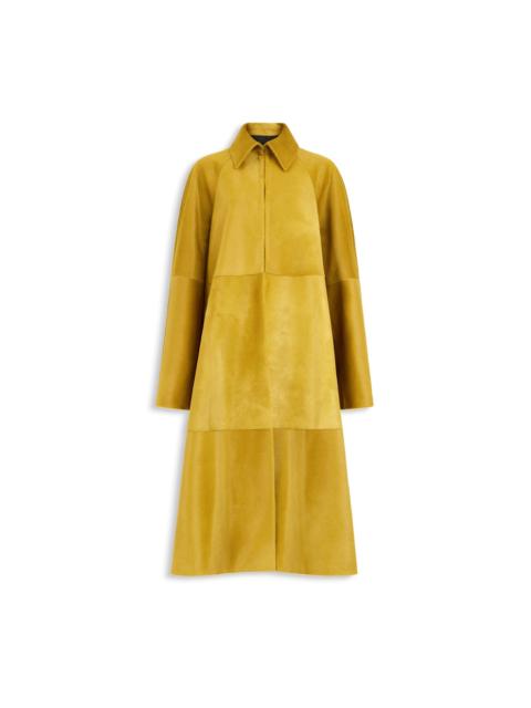 Alaïa PONY CALFSKIN LONG A-LINE COAT