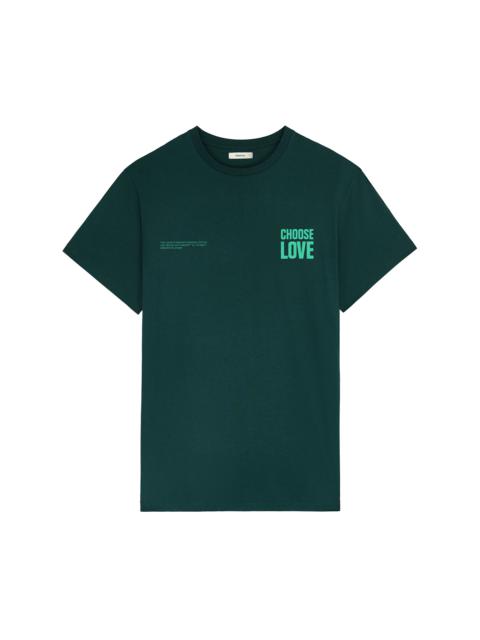 PANGAIA Mens Choose Love Midweight T-Shirt - Foliage Green