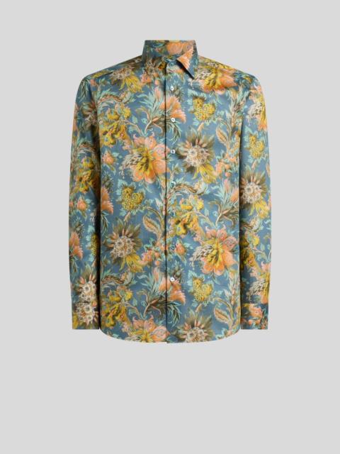Etro COTTON SATIN SHIRT WITH FLORAL MOTIF