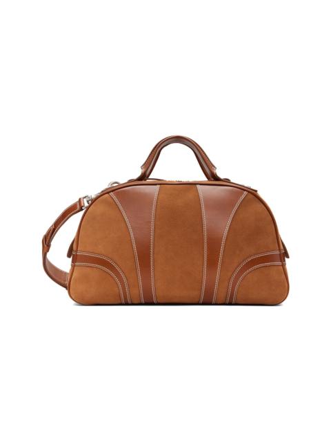 Dries Van Noten Tan Suede Duffle Bag