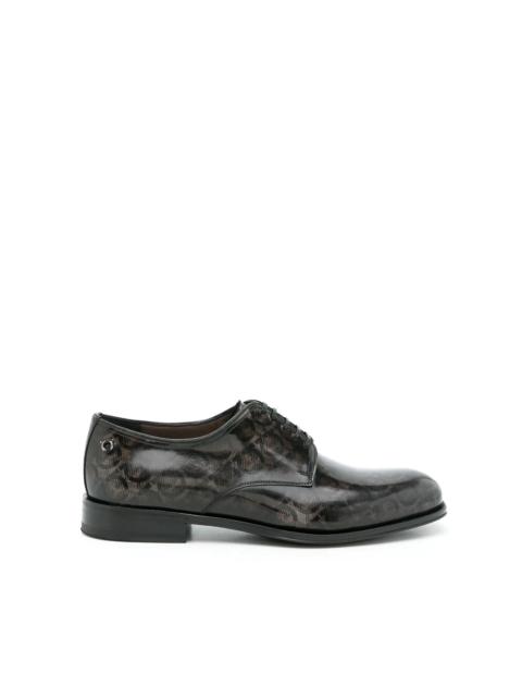 FERRAGAMO Pershore Gancini-print Derby shoes