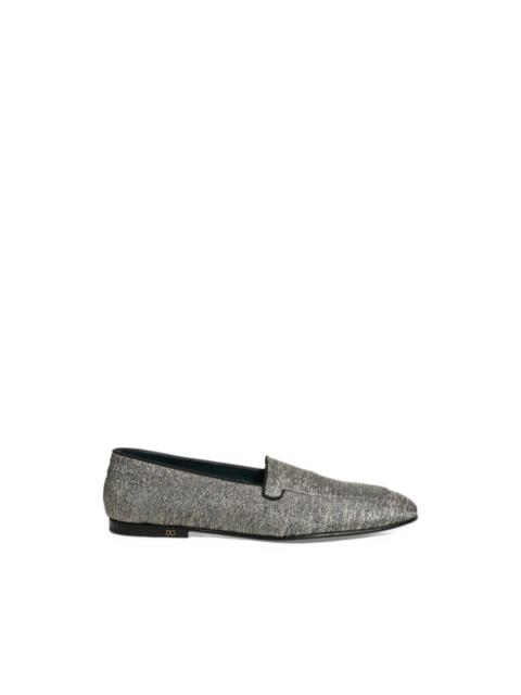 Dolce & Gabbana glitter-effect loafers