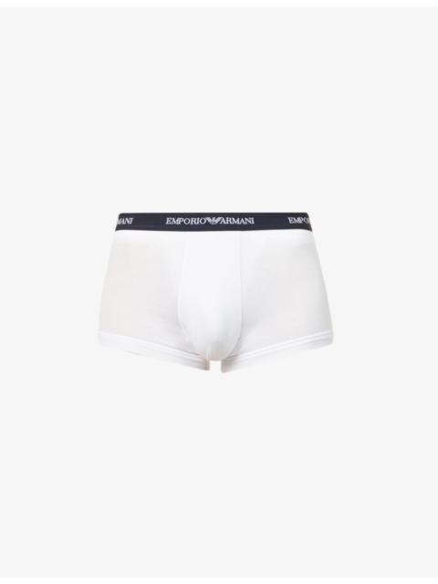 EMPORIO ARMANI Pack of three logo-embellished stretch-cotton boxers