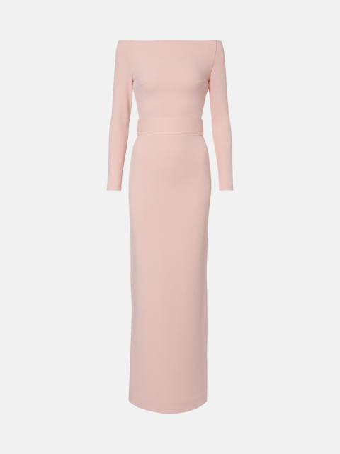 SOLACE LONDON Sabina off-shoulder gown