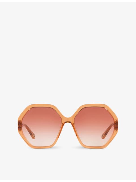 Chloé CH0008S acetate geometric-frame sunglasses