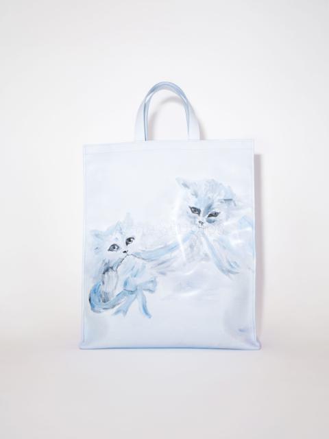 Acne Studios Printed logo tote bag - White/grey