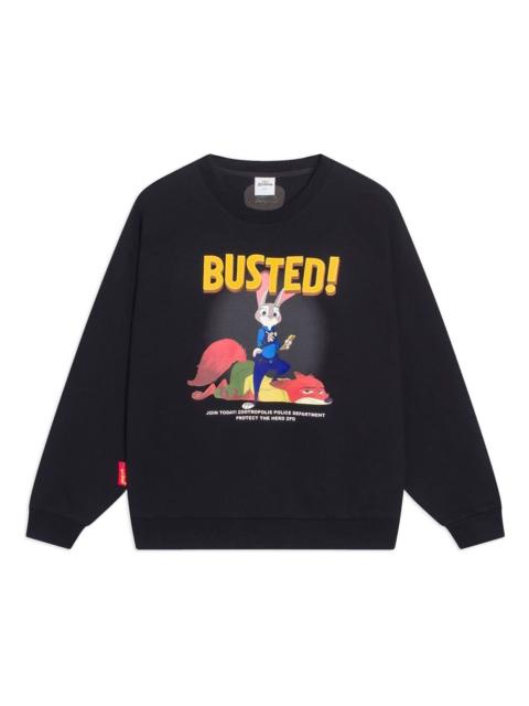 Li-Ning Li-Ning x Disney Zootopia Graphic Sweatshirt 'Black' AWDT343-2
