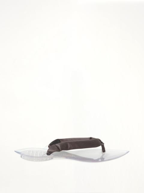 Alaïa Invisible Padded Tongs in Anthracite/Dark Grey