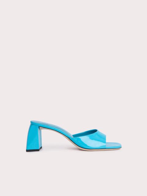 Sandi patent calf leather acqua